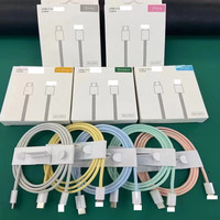 Kabel Pengisian Cepat PD20W Tipe C Berlapis Tembaga untuk iPad/iPhone 14/15/13 Pro Max/12/11/XS/XR/8-5 S Plus