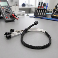 Arnés de cable para servidor SFF 8643 con conectores de terminal SATA de 7 pines, compatible con dispositivos de almacenamiento y transferencia de datos de alta velocidad