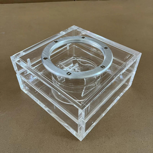 Boîte à montre en acrylique transparente en gros pour usine, avec logo personnalisé, emballage de luxe pour montre, ensemble complet avec manuel d'instructions - Product Image 2