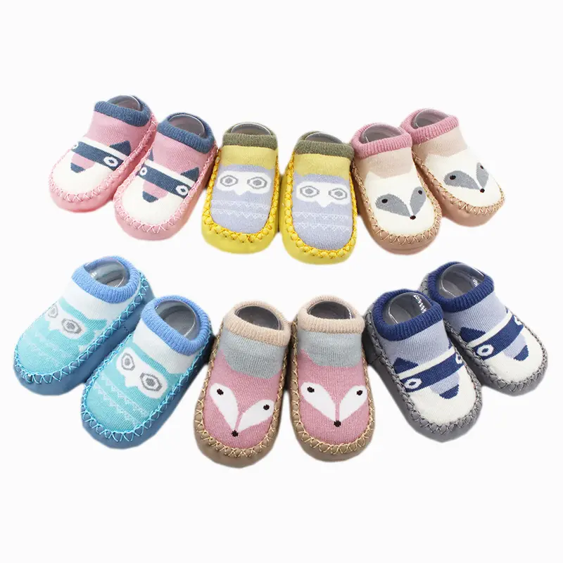 H.eternal Baby Slipper Socks Kids Anti-Slip Floor Socks Christmas Warm Stockings Boots Indoor Thicken Socks for 0-3 6-9 12-18 18-24 Months 