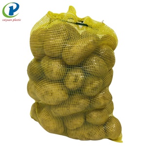 Mesh Produce Bag Plastic Bags Factory Plastic Mesh Produce Woven Leno Bag Yellow Color