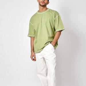 T-shirts pour hommes délavés à l'acide OEM, t-shirts vintage, t-shirts graphiques avec impression personnalisée, t-shirts oversize pour hommes, t-shirts délavés - Product Image 2