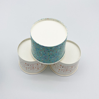 Gobelets en papier pour crème glacée jetables, écologiques, de qualité alimentaire, personnalisables en plusieurs tailles, avec couvercle, double revêtement PE pour emporter
