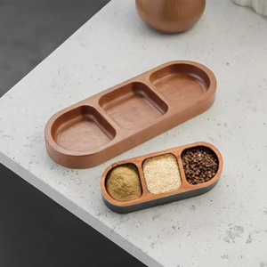 ถาดใส่เครื่องปรุงไม้กระถินณรงค์สมัยใหม่ <span class=keywords><strong>3</strong></span> <span class=keywords><strong>ช่อง</strong></span> ถาดเก็บเครื่องเทศแบบแบ่งส่<span class=keywords><strong>ว</strong></span>น ถาดใส่เครื่องปรุงไม้สไตล์มินิมอลสำหรับห้องครัว - Product Image 1