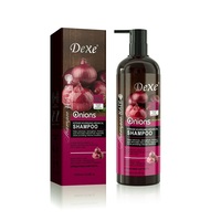 Produits de soins capillaires naturels à la kératine et à l'ail, marque privée DEXE, anti-chute, stimulant la croissance des cheveux, shampoing et revitalisant à l'oignon clair