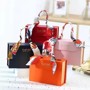 Розовые маленькие магнитные коробки с логотипом под заказ упаковка для свадебных принадлежностей бокс Роскошная Свадебная подарочная упаковка с печатью Рождественская подарочная коробка