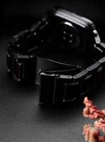 Bracelet de remplacement en acier inoxydable, antichoc, portable, personnalisé, artisanal, en acier et bois, pour Apple Watch - Vente chaude