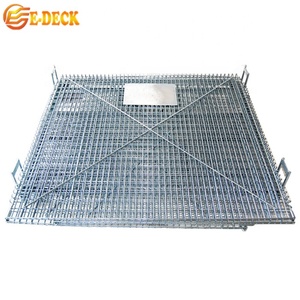 אחסון מתקפל מתקפל stackable פלדת מתכת חוט סלי כלוב מזרן מיכל למחסן - Product Image 3