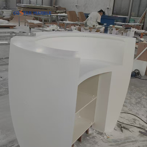 Trung Quốc tùy chỉnh thiết kế hiện đại bề mặt rắn 100% acrylic tinh khiết cho khách sạn siêu thị biệt thự-bàn trong nhà - Product Image 5