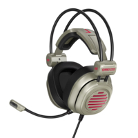 Mikrofon penghilang kebisingan ENC, Headset logam isolasi suara earbud Gaming kabel USB 53mm 7.1 Omnidirectional