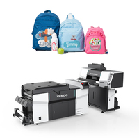 2024 baru 9 warna Transfer Dtf neon Dtf Printer 60cm 4 kepala dengan bubuk Shaker dan Pengering