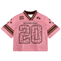 High-Streetwear Cropped Fußballtrikot für Herren Y2K Kontrast-Panel Mesh-Top Individuell Bedrucktes Übergroßes Sport-T-Shirt Hersteller