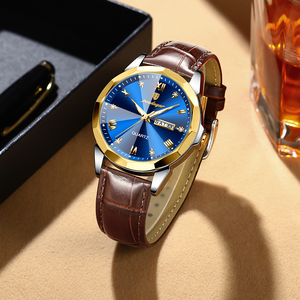 Reloj Deportivo de Lujo para Hombre Poedagar 810, Relojes de Cuarzo Luminosos a Prueba de Agua, Relojes Casuales de Cuero para Hombre - Product Image 2