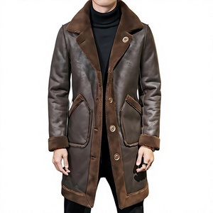 Solid Trader Premium Quality Light Weight Secure Comfortable Daily Commute Clothing Mens <b>Long</b> <b>Leather</b> <b>Jacket</b> - Product Image 1