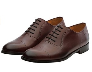 รองเท้าหนังแท้แบบกึ่งโบรกสำหรับผู้ชาย รุ่น DS07 ทำมือ - Product Image 2