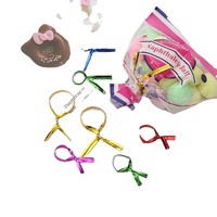 Ataduras Metálicas de PET de Color Sólido de Grado Alimenticio Fanxing, Ataduras Brillantes Desechables para Bolsas de Dulces, Pan, Galletas y Golosinas
