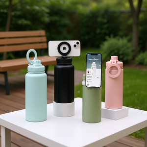 Oem Odm Sport Water Bottle 25oz 32oz Stainless Steel Double Wall Vacuum Insulated With Magnetic Phone Holder Lid - Product Image 2