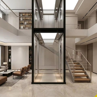 Ascenseur domestique compact, éclairage intérieur LED, frein de sécurité, 2-4 étages, livraison mondiale