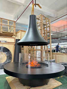 Cheminée à vapeur 3D intérieure personnalisée PANSEE 900 mm suspendue moderne avec <span class=keywords><strong>conduit</strong></span> d'évacuation pour hôtels et villas - Product Image 4