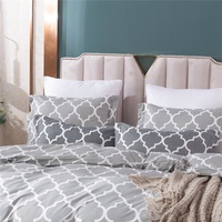 Ensembles de literie de luxe avec fermeture à glissière douce personnalisée, ensembles de housse de couette à motif imprimé classique