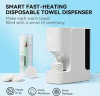 Dispensador de Toallas Comprimidas Desechables de Calentamiento Rápido Inteligente al por Mayor, Máquina de Toallas con Logotipo Personalizado para Salón de Belleza, Hotel, Spa y Uso Doméstico