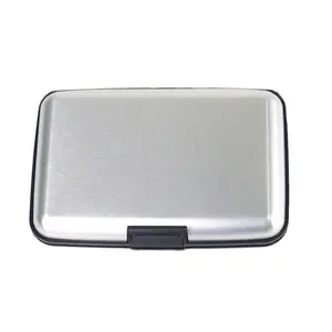 Aluminum Slim Mini RFID Blocking Credit Card Protector Aluminum Business Card Case Metal ID Organizer Wallet with 6 Slots