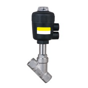 Durable utilisant la série JZF JZF-40 connexion de filetage en plastique vanne à siège angulaire actionnée par piston - Product Image 1