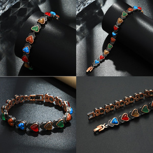 Anello Magnetico Retrò in Lega di Zinco a Forma di Cuore e Croce, Turchese Anticato, Creativo e alla Moda, <span class=keywords><strong>per</strong></span> Anniversario, <span class=keywords><strong>Coppia</strong></span> - Product Image 3