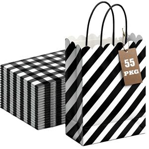 Bolsas de papel de compras Kraft, bolsa de regalo de fiesta de cumpleaños para dulces, alimentos, galletas, pan, aperitivos vistos, bolsa de embalaje de papel para hornear - Product Image 2