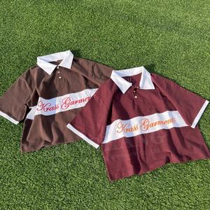 Vestiti personalizzati di alta qualità Rugby t-shirt a righe ricamate a maniche corte a manica corta Homme in cotone lavorato a maglia Golf Polo da uomo - Product Image 1