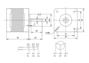 Hiệu quả BLDC động cơ <span class=keywords><strong>inrunner</strong></span> hội trường cảm biến tùy chọn 3000rpm 24V 40 Wát <span class=keywords><strong>DC</strong></span> động cơ không chổi than BLDC giữa ổ đĩa động cơ - Product Image 6