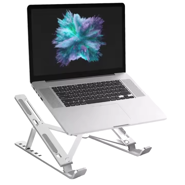 Ergonomic Portable Metal Notebook Holder Riser Height Adjustable Tablet PC Stand Foldable