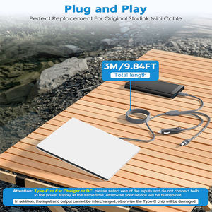<span class=keywords><strong>3</strong></span>-in-1 Starlink Mini Kabel 15FT/5M USB C/Autolader/DC naar DC Stroomkabel Vervanging Starlink Mini Stroomkabel - Product Image 4