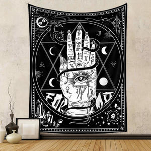 Neuankömmling Polyester Stoff gedruckt Gothic Mandala <span class=keywords><strong>Tarot</strong></span> Wandteppich Wandbehang für Wohnzimmer - Product Image 1