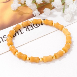 Wholesale 9x6mm Bamboo Section Natural Stone <b>Bracelet</b>, Vintage Bohemian Healing Crystal <b>Bracelet</b>, Fashion Jewelry - Product Image 4