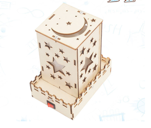Lanterne en bois à faire soi-même Wincent, lumière de nuit, modèle de puzzle 3D, lune croissante, décoration céleste, cadeau <span class=keywords><strong>pour</strong></span> enfants et adultes, chambre à coucher - Product Image 6
