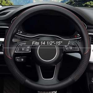 Factory Price 15 Inch Microfiber Leather Steering Wheel Cover Universal Anti-Slip <b>Car</b> <b>Interior</b> Accessory Breathable - Product Image 2