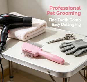 Cepillo Autolimpiante para Mascotas, Peine de Acero Inoxidable para Perros y Gatos, Removedor de Pelo Antiarañazos para Animales Pequeños - Product Image 2