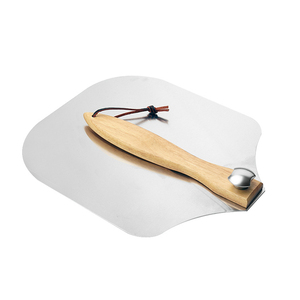 <span class=keywords><strong>Pala</strong></span> para Pizza Desmontable de Aluminio para Uso Doméstico, Antiadherente, de Acero Inoxidable, con Mango de Madera Plegable - Product Image 3