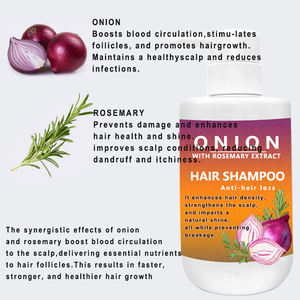 Champú Natural de Cebolla con Extracto de Romero 400ml, Fortalece el Cuero Cabelludo, Engrosa el Cabello y Reduce la Rotura - Product Image 3