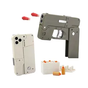 Play Cool Phone 14 Pro Max Folding Mobile Phone Metal Guns FMG9 Soft Bullet Foam Blaster Toy Gun For Boys