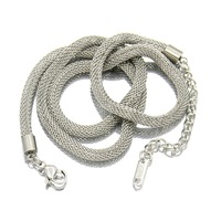 Offre Spéciale nouvelle mode 4mm haute poli bijoux rond maille chaîne en acier inoxydable hommes femmes maille chaîne collier