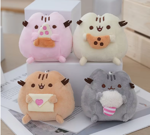 Portachiavi Peluche Gatto <span class=keywords><strong>Pusheen</strong></span> 12cm, Mascotte Cartoon <span class=keywords><strong>Pusheen</strong></span>, Animali di Peluche Morbidi, Ciondolo Decorativo per Regali ai Bambini - Product Image 1