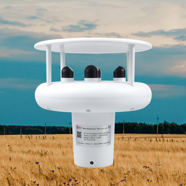 RK120-03 Ultrasonic Wind Speed Direction Sensor for Meteorology Oceanography Laboratories Industry Agriculture Transportation
