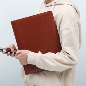 Business Sales Multifunctional Manager Folder <b>A4</b> Leather <b>File</b> Document Writing Board With Calculator Sticky Notes - Product Image 1