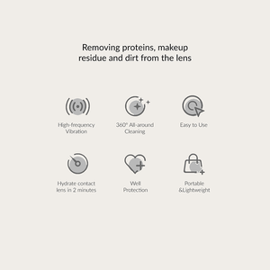 EraClean เคสคอนแทคเลนส์แบบพกพาช่องใส่เลนส์สีพร้อมกระจกอัลตร้าโซนิคหน้าสัมผัสเลนส์ทำความสะอาดด้วยแม่เหล็ก - Product Image 5