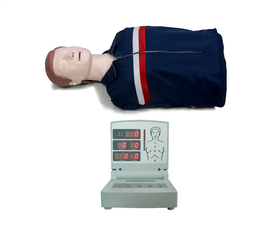 Avançado Totalmente Automático Metade Do Corpo CPR Manequim Medical School use Training First Aid Manequim cpr manequins