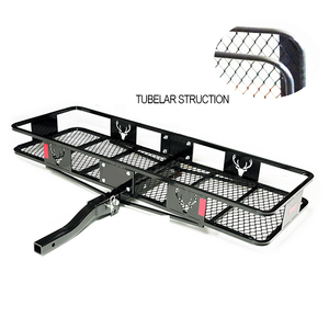 Nouveau panier de toit pliable <span class=keywords><strong>en</strong></span> acier au carbone chromé noir pour remorque, avec capacité de 500 lb, pour pièces et accessoires de remorque - Product Image 1