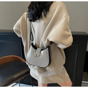 Mode luxe inspiré dames femme sac diamant clouté sac à main grande capacité travail bureau quotidien sac à bandoulière pour les femmes - Product Image 3