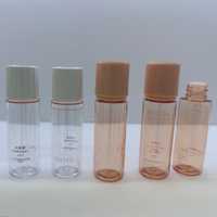 Bouteille d'échantillon de toner carrée en plastique vide de 40 ml avec bouchon à vis double paroi à nervures verticales pour format voyage - Vente en gros